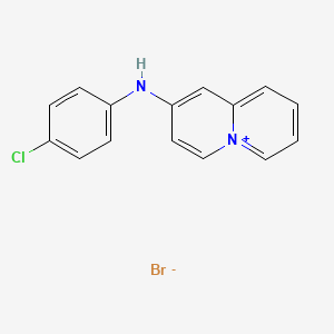 2-(4-Chloroanilino)quinolizin-5-ium bromide