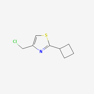 molecular formula C8H10ClNS B8494278 4-Chloromethyl-2-cyclobutyl-thiazole 