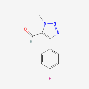 molecular formula C10H8FN3O B8494287 5-(4-Fluoro-phenyl)-3-methyl-3H-[1,2,3]-triazole-4-carbaldehyde 