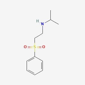 molecular formula C11H17NO2S B8494296 [2-(Phenylsulfonyl)ethyl]isopropylamine 