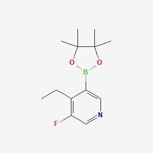molecular formula C13H19BFNO2 B8494301 4-Ethyl-3-fluoro-5-(4,4,5,5-tetramethyl-1,3,2-dioxaborolan-2-yl)pyridine 