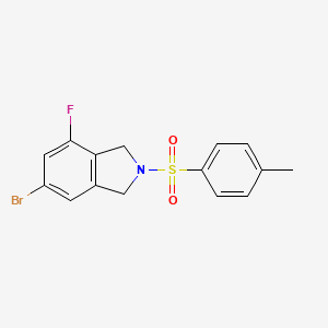 molecular formula C15H13BrFNO2S B8494307 1h-Isoindole,6-bromo-4-fluoro-2,3-dihydro-2-[(4-methylphenyl)sulfonyl]- 