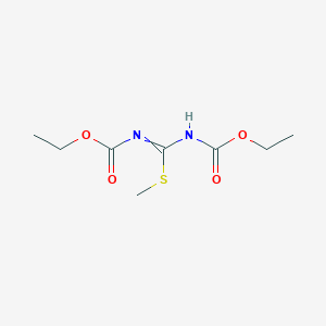 molecular formula C8H14N2O4S B8494337 1,3-bis-ethoxycarbonyl-S-methyl isothiourea 