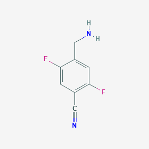 molecular formula C8H6F2N2 B8494378 4-Aminomethyl-2,5-difluorobenzonitrile 
