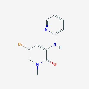 molecular formula C11H10BrN3O B8494402 5-Bromo-1-methyl-3-(pyridin-2-ylamino)pyridin-2(1H)-one 