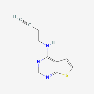 molecular formula C10H9N3S B8494546 4-(3-Butynylamino)thieno[2,3-d]pyrimidine 