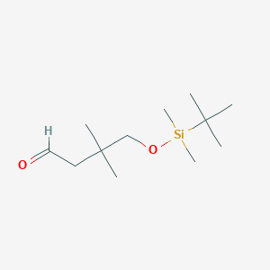 molecular formula C12H26O2Si B8494561 3,3-Dimethyl-4-(tert-butyldimethylsiloxy)butanal 