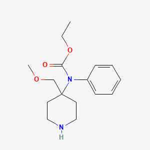 molecular formula C16H24N2O3 B8494568 Ethyl [4-(methoxymethyl)piperidin-4-yl]phenylcarbamate CAS No. 61380-24-3