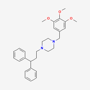 molecular formula C29H36N2O3 B8494596 1-(3,3-Diphenylpropyl)-4-[(3,4,5-trimethoxyphenyl)methyl]piperazine CAS No. 58078-69-6