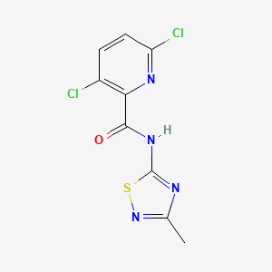 molecular formula C9H6Cl2N4OS B8494598 3,6-dichloro-N-(3-methyl-1,2,4-thiadiazol-5-yl)pyridine-2-carboxamide 