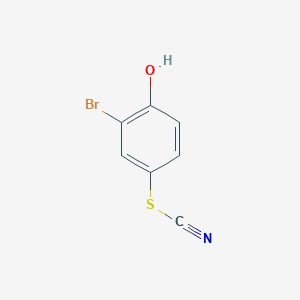 molecular formula C7H4BrNOS B8494600 2-Bromo-4-thiocyanatophenol 