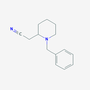 molecular formula C14H18N2 B8494616 (RS)-1-Benzyl-2-cyanomethylpiperidine 