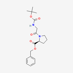 molecular formula C19H26N2O5 B8494648 (S)-1-(2-tert-butoxycarbonylamino-acetyl)-pyrrolidine-2-carboxylic acid benzyl ester 