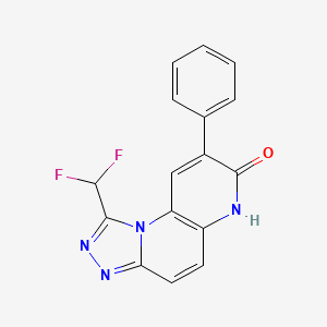 molecular formula C16H10F2N4O B8494662 1-(Difluoromethyl)-8-phenyl-[1,2,4]triazolo[4,3-a][1,5]naphthyridin-7(6H)-one 