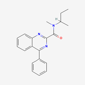 molecular formula C20H21N3O B8494784 N-(Butan-2-yl)-N-methyl-4-phenylquinazoline-2-carboxamide CAS No. 89242-57-9