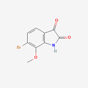 molecular formula C9H6BrNO3 B8494815 6-Bromo-7-methoxyindoline-2,3-dione 