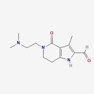 molecular formula C13H19N3O2 B8494820 5-(2-dimethylamino-ethyl)-3-methyl-4-oxo-4,5,6,7-tetrahydro-1H-pyrrolo[3,2-c]pyridine-2-carbaldehyde 