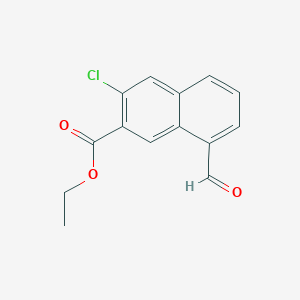 molecular formula C14H11ClO3 B8494840 Ethyl 3-chloro-8-formylnaphthalene-2-carboxylate CAS No. 919994-83-5