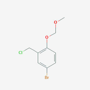 molecular formula C9H10BrClO2 B8494847 5-Bromo-2-methoxymethoxybenzyl chloride 