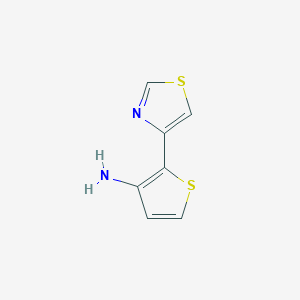 molecular formula C7H6N2S2 B8494851 2-(Thiazol-4-yl)thiophen-3-amine 