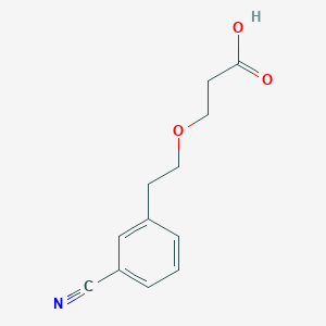 molecular formula C12H13NO3 B8494876 3-(3-Cyanophenethoxy)propanoic acid 