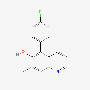 molecular formula C16H12ClNO B8494896 5-(4-Chlorophenyl)-7-methylquinolin-6-ol 