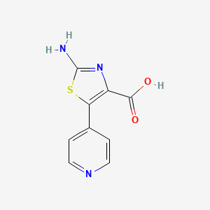 molecular formula C9H7N3O2S B8494897 2-Amino-5-(4-pyridyl)-4-thiazolecarboxylic acid 