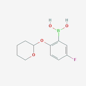 molecular formula C11H14BFO4 B8494902 5-Fluoro-2-(tetrahydropyran-2-yloxy)benzeneboronic acid 