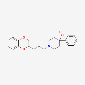 molecular formula C22H27NO3 B8494937 1-[3-(2,3-Dihydro-1,4-benzodioxin-2-yl)propyl]-4-phenylpiperidin-4-ol CAS No. 62590-31-2