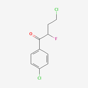 molecular formula C10H9Cl2FO B8494943 4-Chloro-1-(4-chlorophenyl)-2-fluorobutan-1-one 
