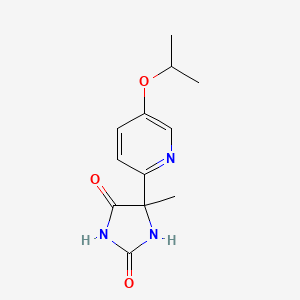 molecular formula C12H15N3O3 B8494973 5-[5-(1-Methylethoxy)pyridin-2-yl]-5-methylimidazolidine-2,4-dione 