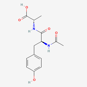 molecular formula C14H18N2O5 B8494990 N-Acetyl-L-tyrosyl-L-alanine CAS No. 56272-47-0