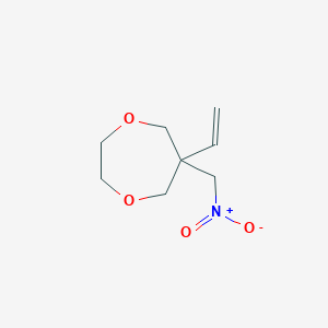 molecular formula C8H13NO4 B8494998 6-Nitromethyl-6-vinyl-[1,4]dioxepane 