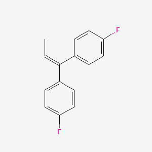 molecular formula C15H12F2 B8495053 1,1'-(Prop-1-ene-1,1-diyl)bis(4-fluorobenzene) CAS No. 98441-09-9