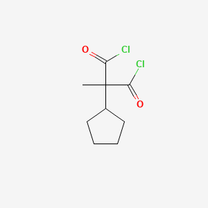 molecular formula C9H12Cl2O2 B8495057 2-Cyclopentyl-2-methylmalonyl chloride 