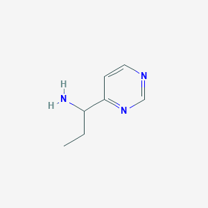 molecular formula C7H11N3 B8495064 1-(Pyrimidin-4-yl)propan-1-amine 