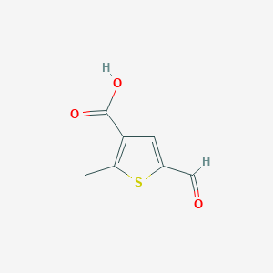 molecular formula C7H6O3S B8495096 5-Formyl-2-methylthiophene-3-carboxylic acid CAS No. 1020744-86-8