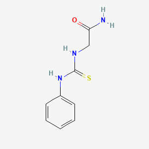 molecular formula C9H11N3OS B8495099 2-(3-Phenyl-thioureido)-acetamide 