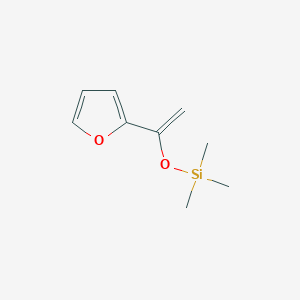 molecular formula C9H14O2Si B8495105 1-Trimethylsilyloxy-1-(furan-2-yl)ethylene CAS No. 62889-08-1