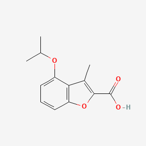 molecular formula C13H14O4 B8495122 4-Isopropoxy-3-methyl-benzofuran-2-carboxylic acid 