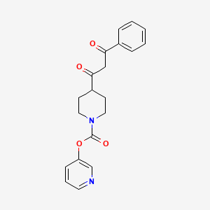 molecular formula C20H20N2O4 B8495241 Pyridin-3-yl 4-(3-oxo-3-phenylpropanoyl)piperidine-1-carboxylate 