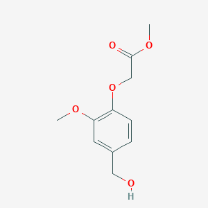 molecular formula C11H14O5 B8495269 (4-Hydroxymethyl-2-methoxy-phenoxy)-acetic Acid Methyl Ester 