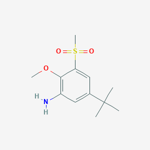 molecular formula C12H19NO3S B8495287 5-Tert-butyl-3-methanesulphonyl-2-methoxy-aniline 