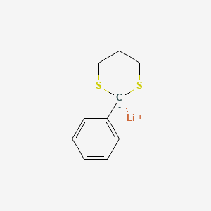molecular formula C10H11LiS2 B8495304 Lithium, (2-phenyl-1,3-dithian-2-yl)- CAS No. 53178-41-9