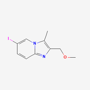 molecular formula C10H11IN2O B8495306 6-Iodo-2-(methoxymethyl)-3-methylimidazo[1,2-a]pyridine 