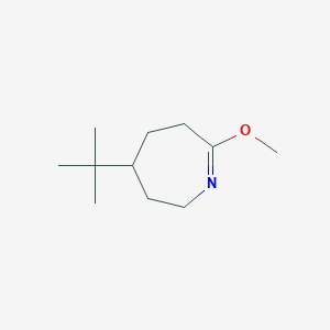 molecular formula C11H21NO B8495351 4-(1,1-dimethylethyl)-3,4,5,6-tetrahydro-7-methoxy-2H-azepine 