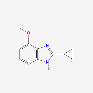 molecular formula C11H12N2O B8495356 2-(Cyclopropyl)-4-methoxylbenzimidazole 