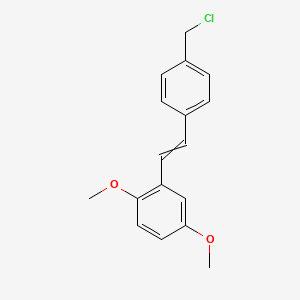 molecular formula C17H17ClO2 B8495363 2-{2-[4-(Chloromethyl)phenyl]ethenyl}-1,4-dimethoxybenzene CAS No. 922493-74-1