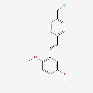 B8495363 2-{2-[4-(Chloromethyl)phenyl]ethenyl}-1,4-dimethoxybenzene CAS No. 922493-74-1