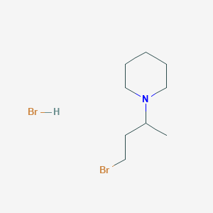 molecular formula C9H19Br2N B8495399 1-(1-Methyl-3-bromopropyl)piperidine hydrobromide CAS No. 88805-99-6
